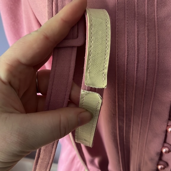 VTG Sunshine Alley Pink Long Sleeve Pearl Button Dress - Picture 7 of 9